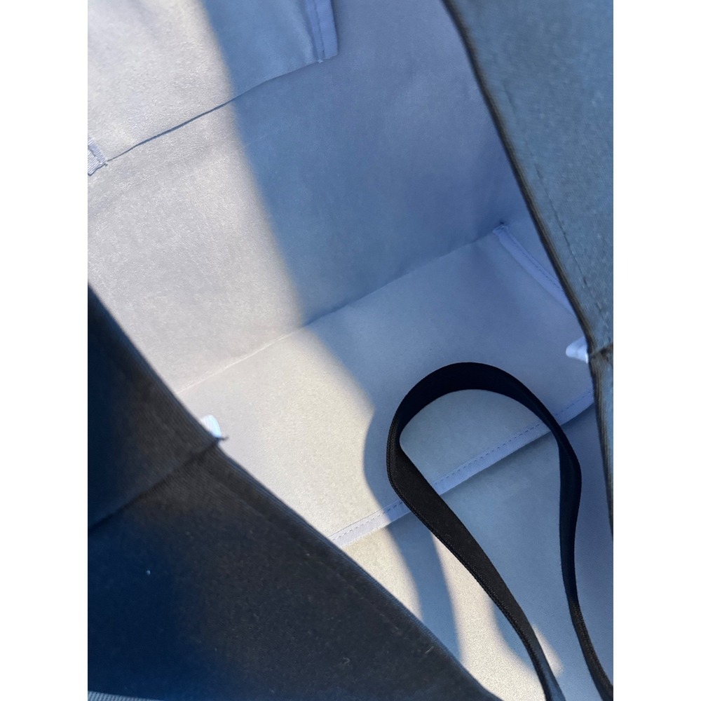 MUGLER Black Tote Bag LargeMetallic‎ Embossed Logo - Picture 4 of 4